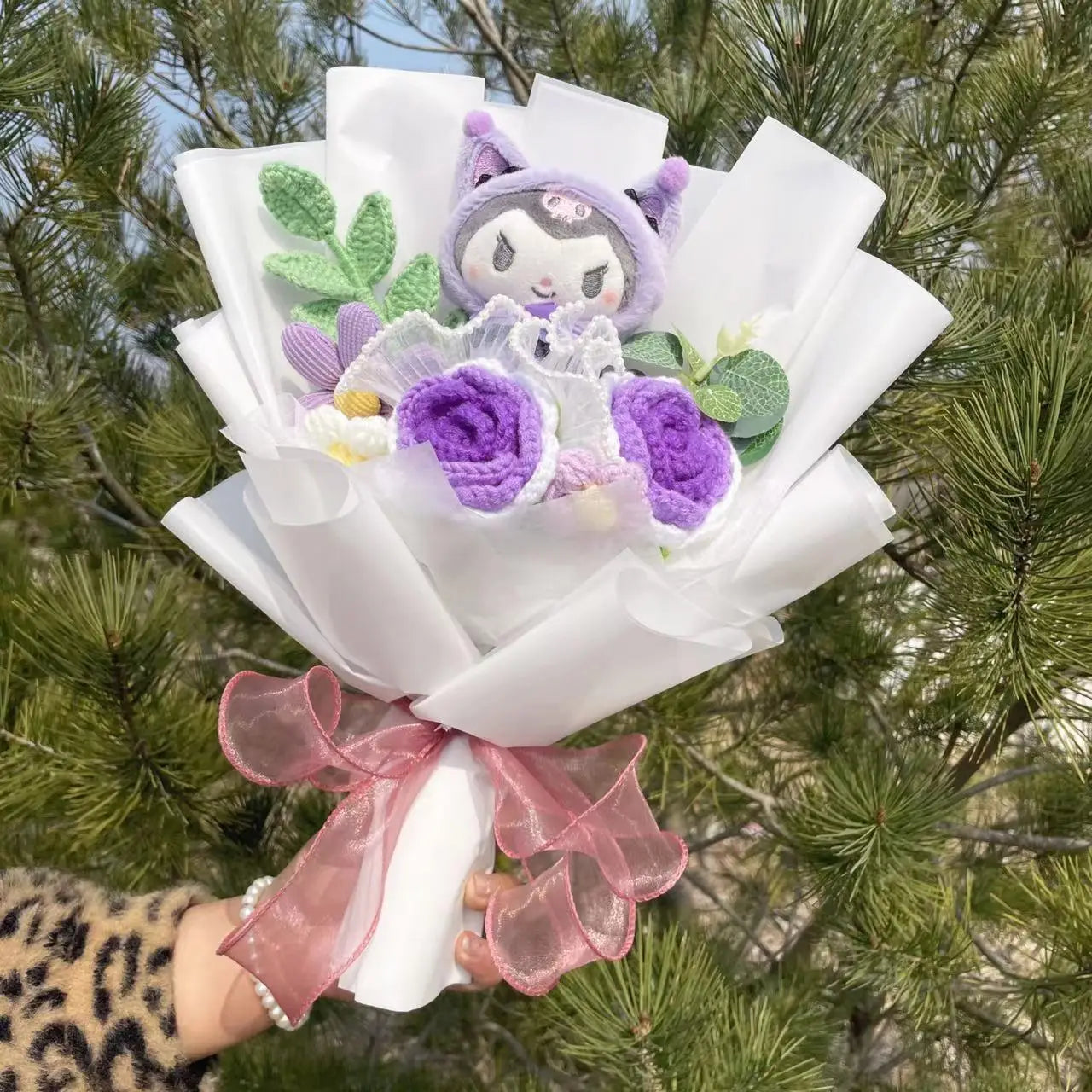 Kuromi plush bouquet (White)